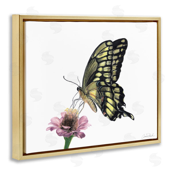 Stupell Industries Connie Resch | Minimal Butterfly And Flower Wall Art