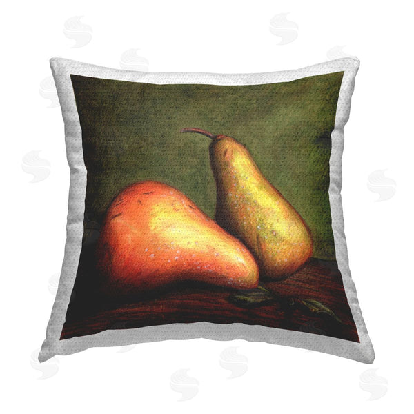 Stupell Industries Connie Resch | Pears Still Life Printed Throw Pillow