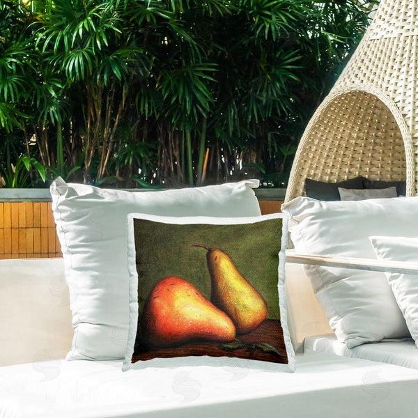 Stupell Industries Connie Resch | Pears Still Life Printed Throw Pillow