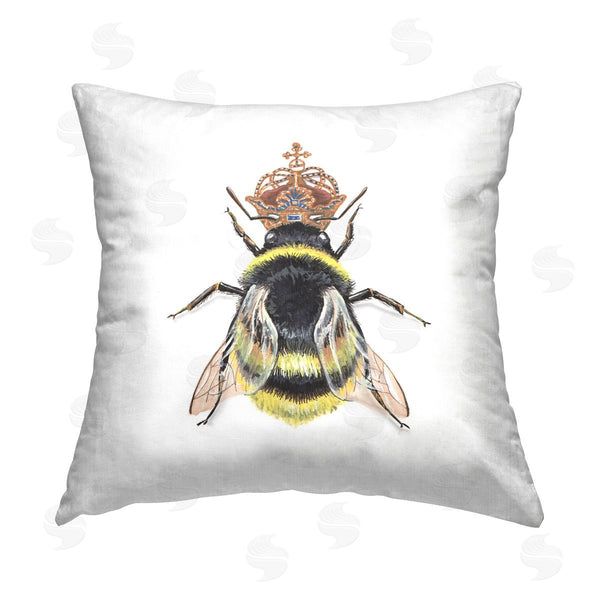 stupell industries Connie Resch | Queen Bee with Crown Printed Throw Pillow