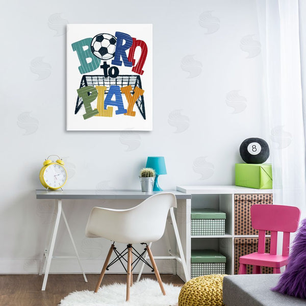 Stupell Industries Connie Summers | Born To Play Soccer Wall Art