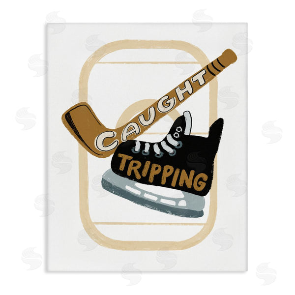stupell industries Connie Summers | Caught Tripping Hockey Wall Art