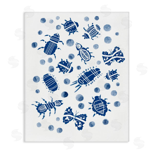 stupell industries Connie Summers | Indigo Bugs & Dots Wall Art