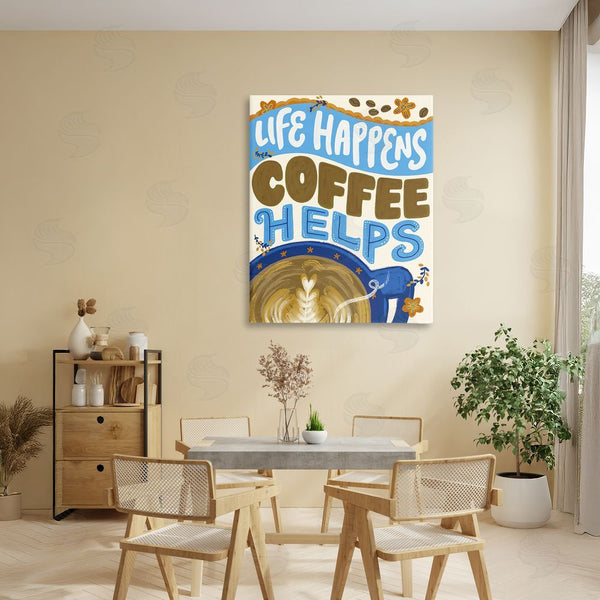 Stupell Industries Connie Summers | Life Happens Coffee Helps Wall Art