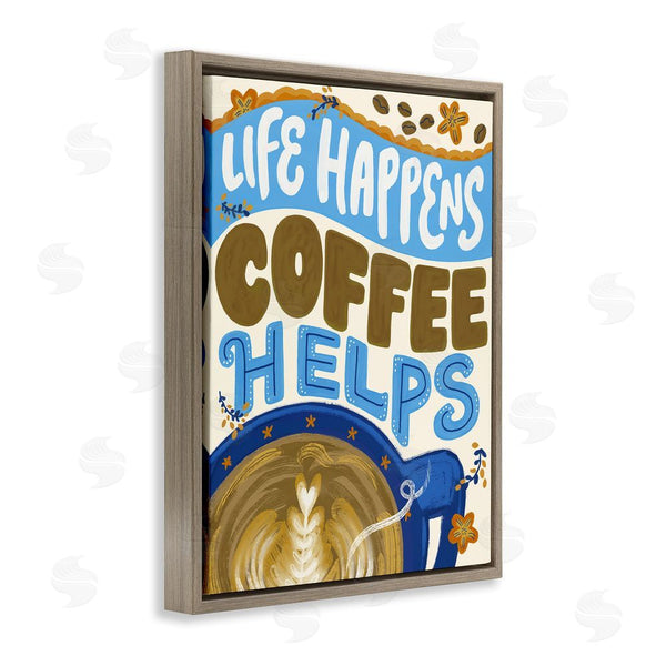 Stupell Industries Connie Summers | Life Happens Coffee Helps Wall Art