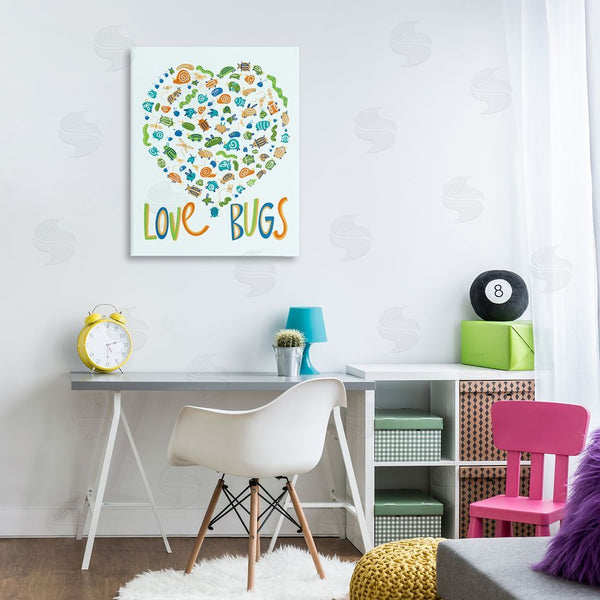 Stupell Industries Connie Summers | Love Bugs Heart Shape Wall Art