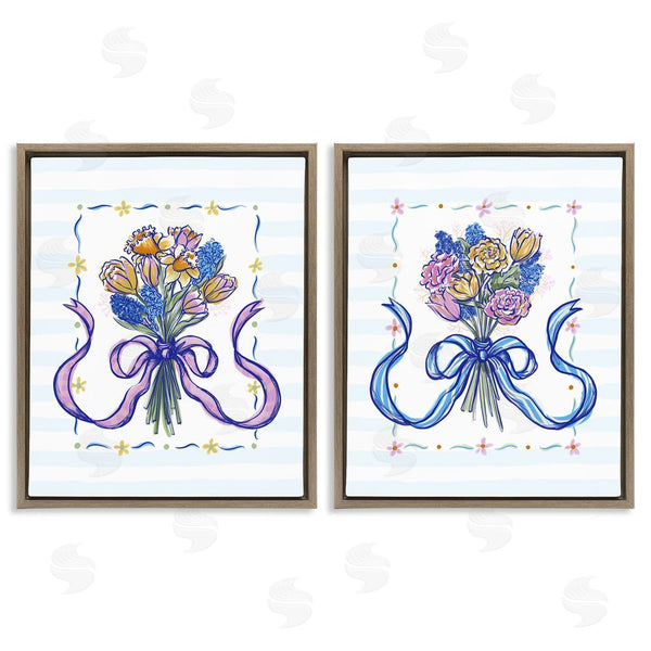 Stupell Industries Connie Summers | Ribboned Spring Flower Bundle Wall Art