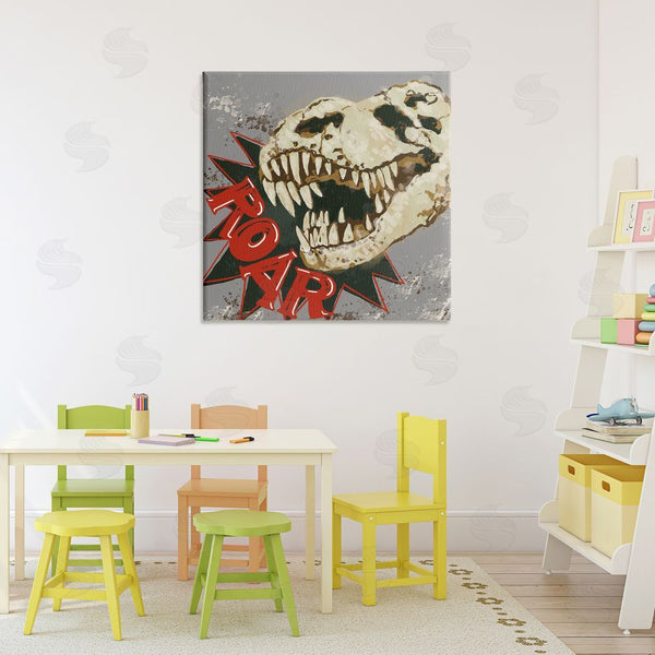 Stupell Industries Connie Summers | Roar Dinosaur Skull Wall Art