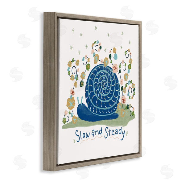 Stupell Industries Connie Summers | Slow And Steady Snail Wall Art