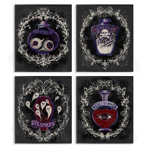 Stupell Industries Connie Summers | Spooky Specimen Bottles Wall Art