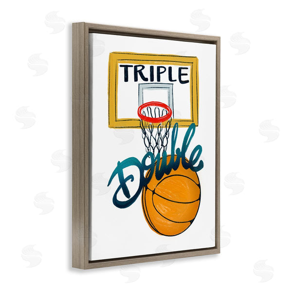 Stupell Industries Connie Summers | Triple Double Basketball Wall Art