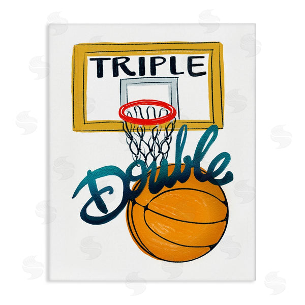 stupell industries Connie Summers | Triple Double Basketball Wall Art
