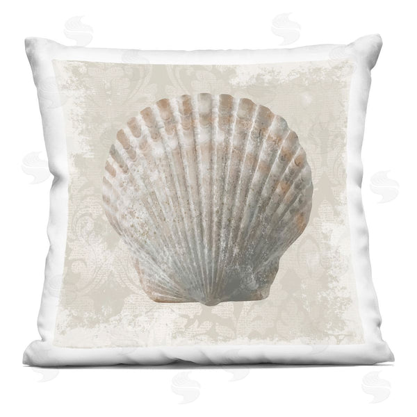 stupell industries Conrad Knutsen | Clam Shell over Vintage Pattern Printed Throw Pillow