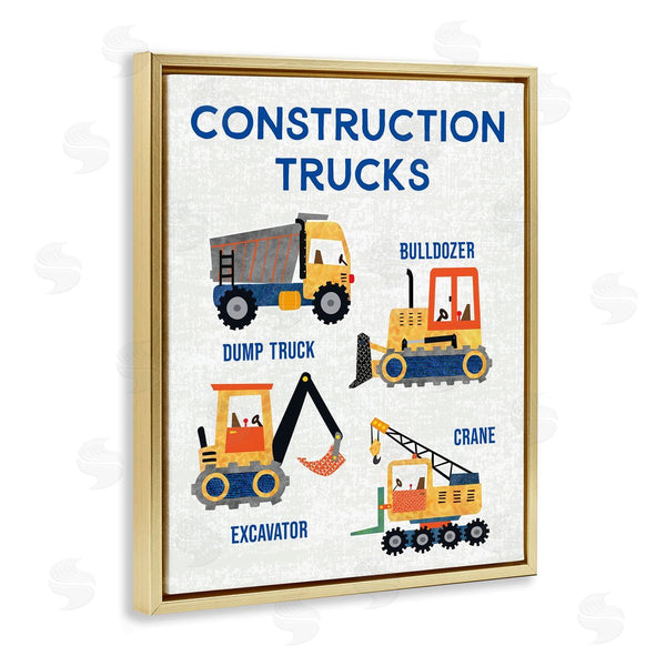Stupell Industries Conrad Knutsen | Educational Construction Trucks