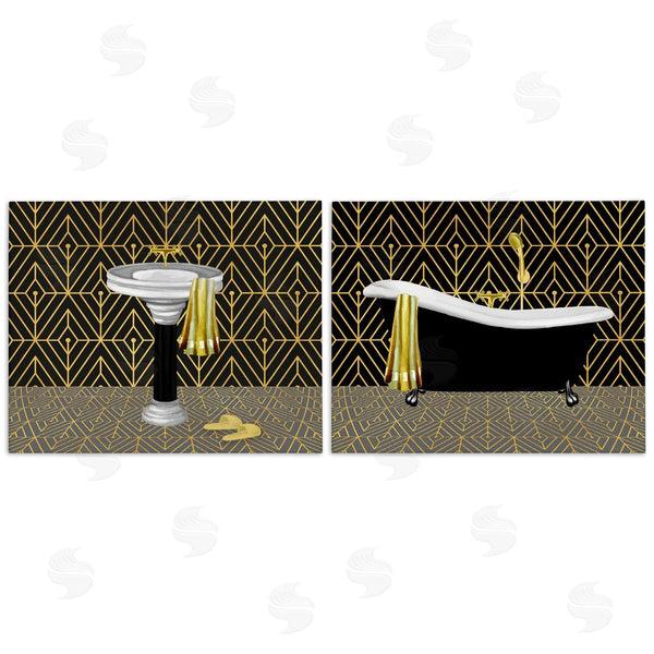 stupell industries Conrad Knutsen | Geometric Patterned Bathroom Views