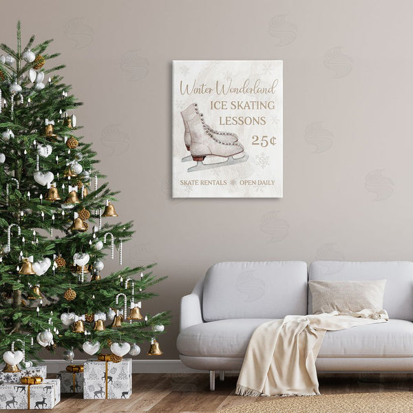 Stupell Industries Conrad Knutsen | Ice Skating Lessons Sign Wall Art