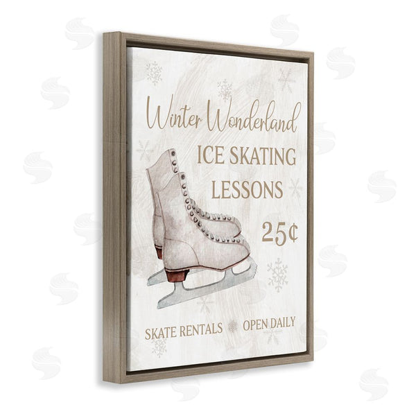 Stupell Industries Conrad Knutsen | Ice Skating Lessons Sign Wall Art