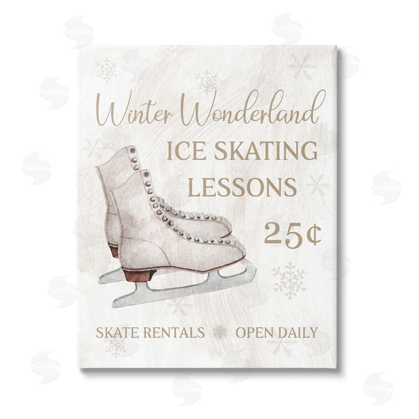 stupell industries Conrad Knutsen | Ice Skating Lessons Sign Wall Art