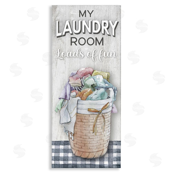 stupell industries Conrad Knutsen | Laundry Room with Plaid Wall Art