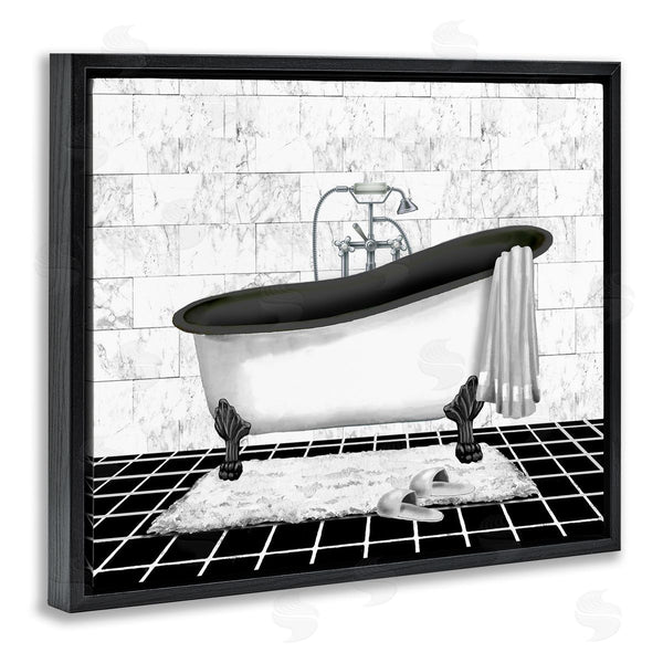 Stupell Industries Conrad Knutsen | Marble Pattern Bath Wall Art