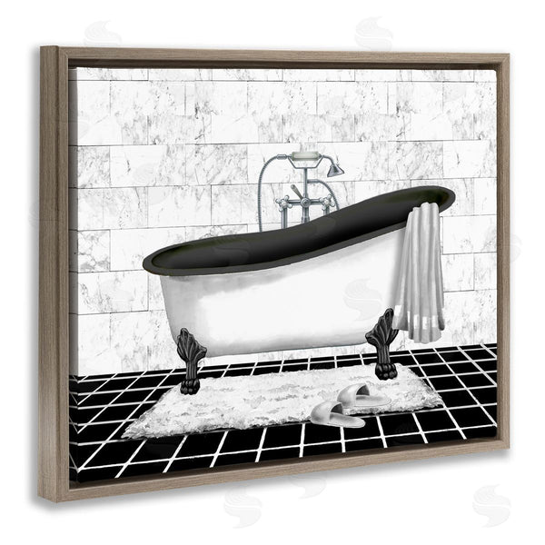 Stupell Industries Conrad Knutsen | Marble Pattern Bath Wall Art