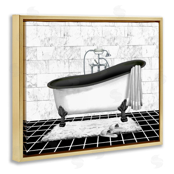 Stupell Industries Conrad Knutsen | Marble Pattern Bath Wall Art