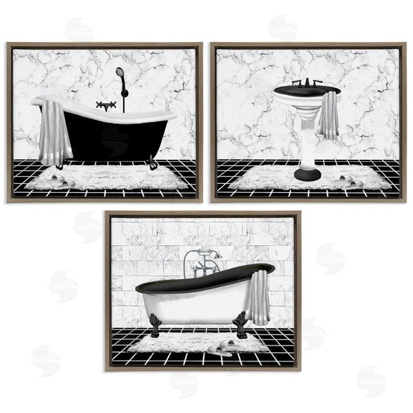 Stupell Industries Conrad Knutsen | Modern Marble Bathroom Wall Art