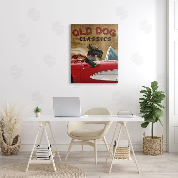 Stupell Industries Conrad Knutsen | Old Dog Classics Scottish Terrier Cigar Sports Car Wall Art