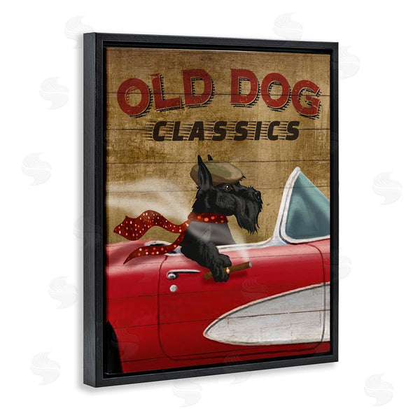 Stupell Industries Conrad Knutsen | Old Dog Classics Scottish Terrier Cigar Sports Car Wall Art
