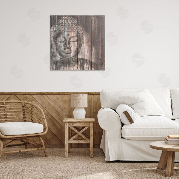 Stupell Industries Conrad Knutsen | Rustic Buddha Face Wall Art
