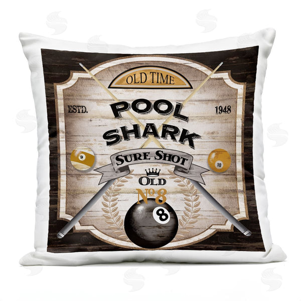 Stupell Industries Conrad Knutsen | Rustic Pool Shark Printed Throw Pillow