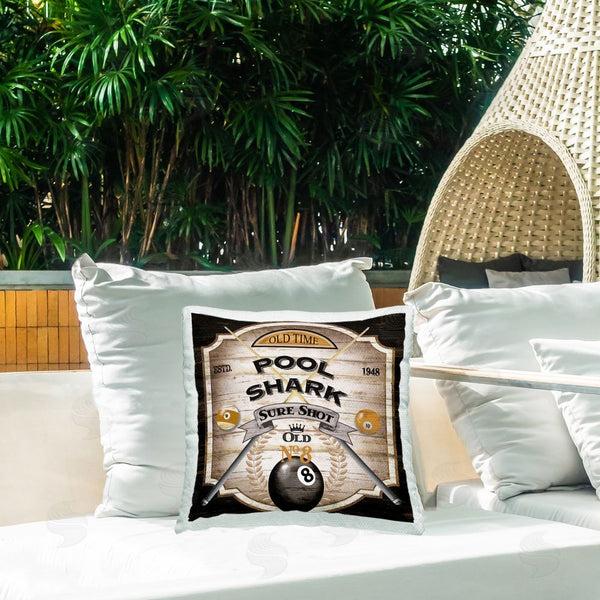 Stupell Industries Conrad Knutsen | Rustic Pool Shark Printed Throw Pillow