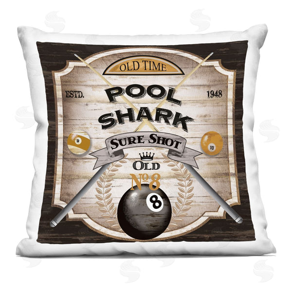 stupell industries Conrad Knutsen | Rustic Pool Shark Printed Throw Pillow