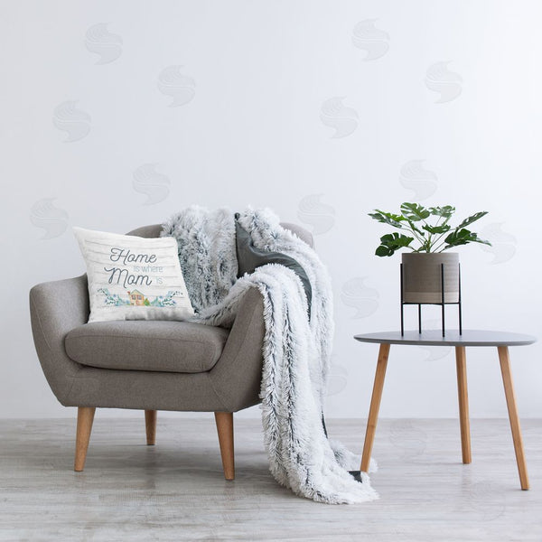Stupell Industries Conrad Knutsen | Rustic Where Mom Is Printed Throw Pillow