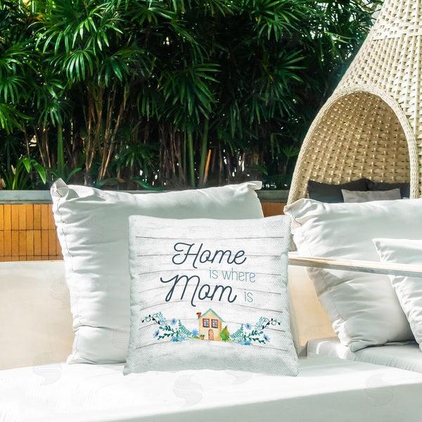 Stupell Industries Conrad Knutsen | Rustic Where Mom Is Printed Throw Pillow