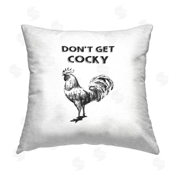 Stupell Industries Conrad Knutsen | Sassy Don't Get Cocky Printed Throw Pillow