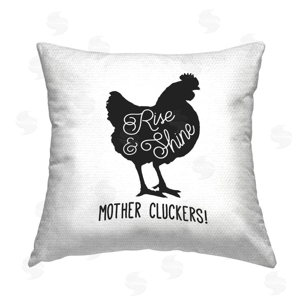 Stupell Industries Conrad Knutsen | Sassy Rise & Shine Rooster Printed Throw Pillow