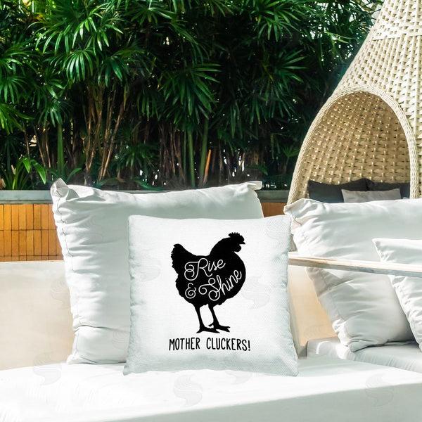 Stupell Industries Conrad Knutsen | Sassy Rise & Shine Rooster Printed Throw Pillow