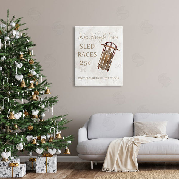 Stupell Industries Conrad Knutsen | Sled Races Holiday Sign Wall Art