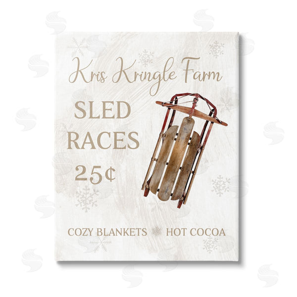 stupell industries Conrad Knutsen | Sled Races Holiday Sign Wall Art