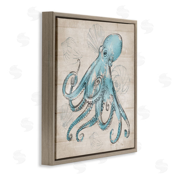Stupell Industries Conrad Knutsen | Vintage Drawn Octopus Wall Art