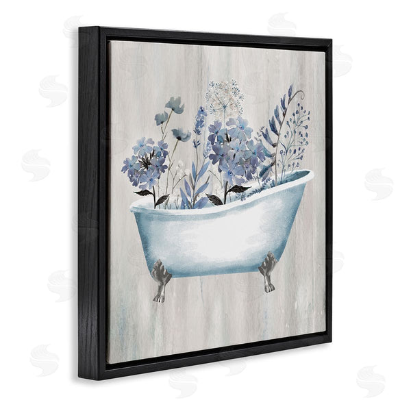 Stupell Industries Conrad Knutsen | Vintage Tub & Blue Florals Wall Art