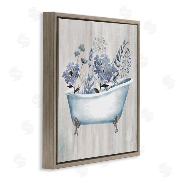 Stupell Industries Conrad Knutsen | Vintage Tub & Blue Florals Wall Art