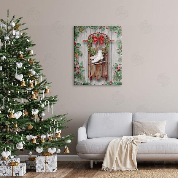 Stupell Industries Conrad Knutsen | Winter Ice Skates & Sled Wall Art