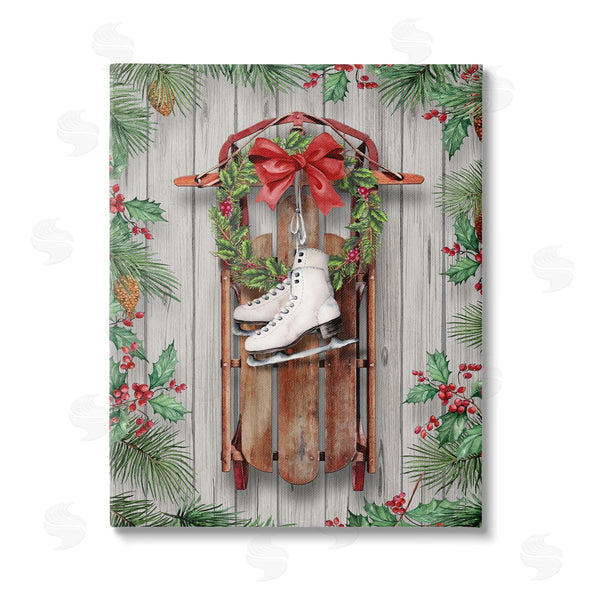 stupell industries Conrad Knutsen | Winter Ice Skates & Sled Wall Art