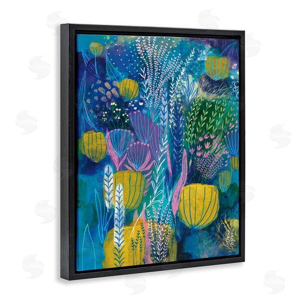 Stupell Industries Corina Capri | Field Of Abstract Florals Blue Green Yellow Wall Art