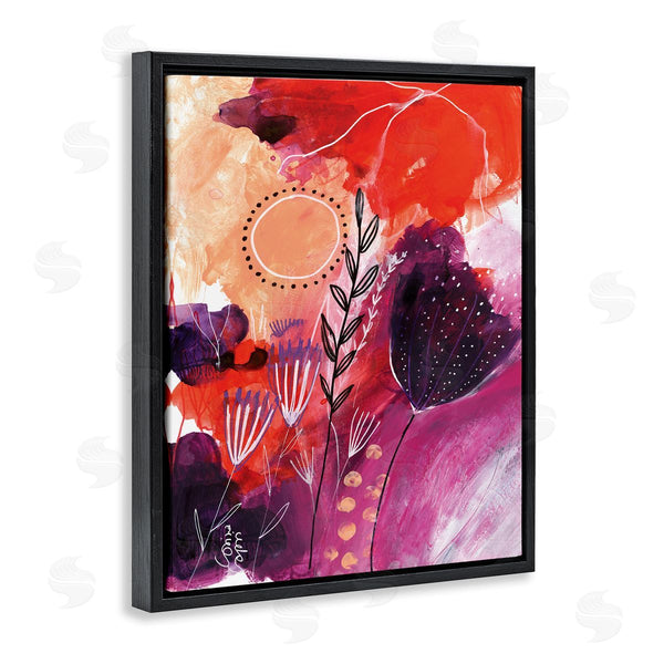 Stupell Industries Corina Capri | Whimsical Florals Blooming Orange Pink Purple Wall Art