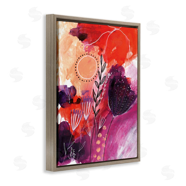 Stupell Industries Corina Capri | Whimsical Florals Blooming Orange Pink Purple Wall Art
