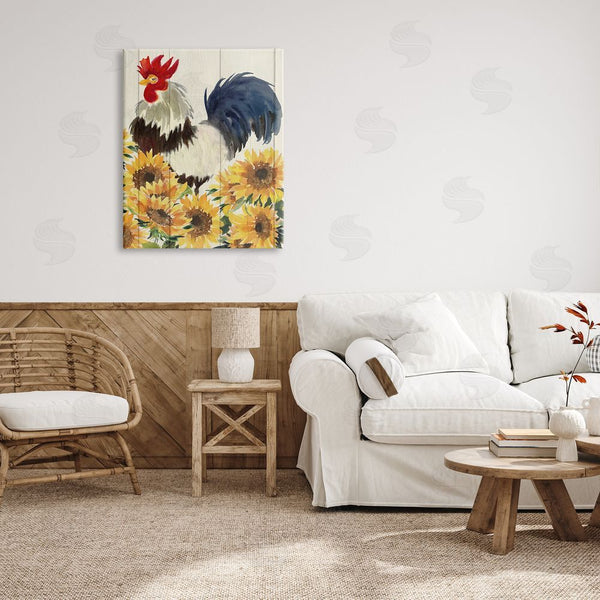Stupell Industries Corinne Haig | Country Rooster & Sunflowers Wall Art