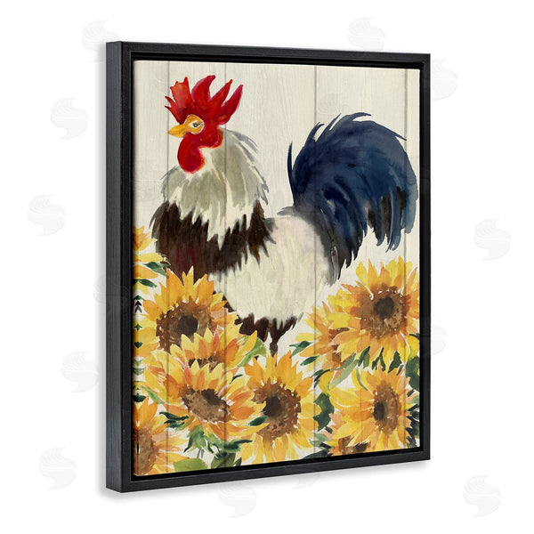 Stupell Industries Corinne Haig | Country Rooster & Sunflowers Wall Art
